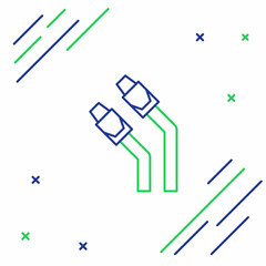 Line LAN cable network internet icon isolated on white background. Colorful outline concept. Vector