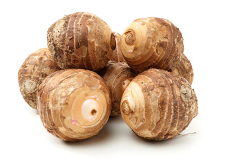 Taro on a white background
