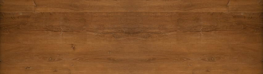Wood background banner panorama - Brown rustic wooden oak floor, parquet laminate wall floor table pattern texture