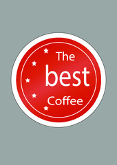 The best coffee badge.Trade Icon Label Design Vector.EPS10
