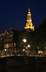 Fototapeta na wymiar Zuiderkerk - Southerner church in Amsterdam. Netherlands