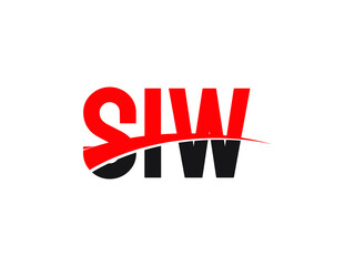 SIW Letter Initial Logo Design Vector Illustration
