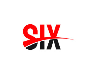 SIX Letter Initial Logo Design Vector Illustration