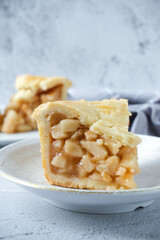 Slice of Apple pie with a cup of coffee