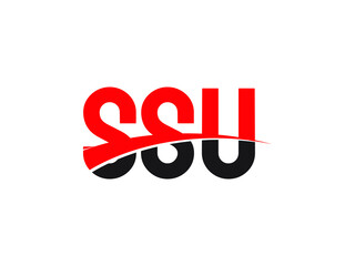 SSU Letter Initial Logo Design Vector Illustration