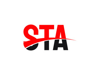 STA Letter Initial Logo Design Vector Illustration