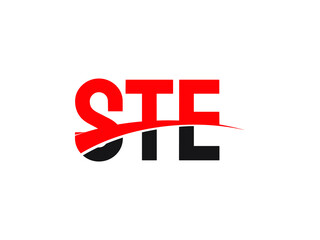 STE Letter Initial Logo Design Vector Illustration