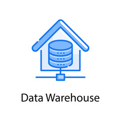Data warehouse vector blue colours Icon Design illustration. Web Analytics Symbol on White background EPS 10 File