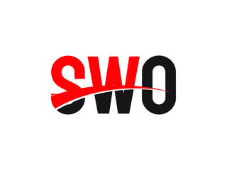 SWO Letter Initial Logo Design Vector Illustration
