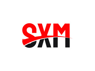 SXM Letter Initial Logo Design Vector Illustration