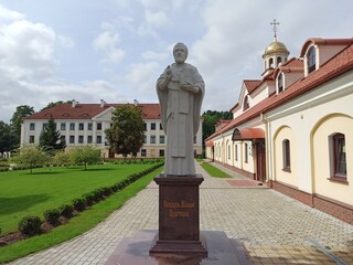 Fototapeta premium historic religious building in grodno city in a summer sunny day
