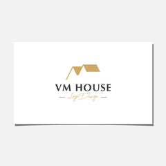 VM OR MV LUXURY HOUSE LOGO.