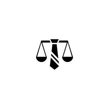 Tie and scales logo design