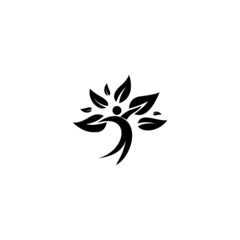 People leaf logo design