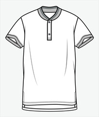 T Shirt VECTOR, Short sleeve men t-shirt flat Sketch, technical drawing, t shirt VECTOR ILLUSTRATION. You can use it as a base in your collection, color it as you like and place your print pattern.