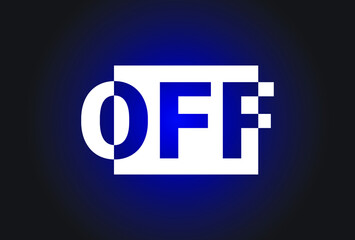 OFF letter logo and icon design template