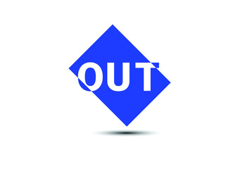 OUT letter logo and icon design template