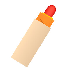 Hot dog icon, stock vector, logo isolated on a white background. Illustration