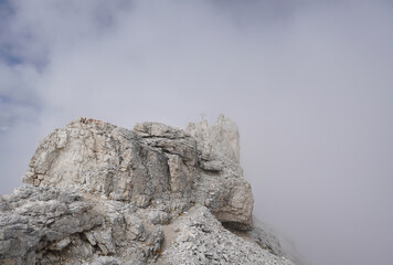 Wanderung Birkenkofel (Croda dei Baranci): Am Gipfel