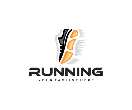 Sneakers, sports shoes, shoes, logo design. Fashion shoes, running shoes for running, vector design and illustration