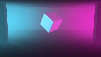 Fototapeta premium Cube in light room