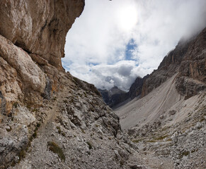 Wanderung Forcella del Lago / Birkenkofel (Croda dei Baranci): Kleiner Klettersteig