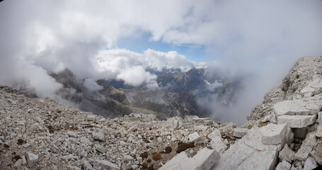 Wanderung Forcella del Lago / Birkenkofel (Croda dei Baranci): Wolkenl&uuml;cke