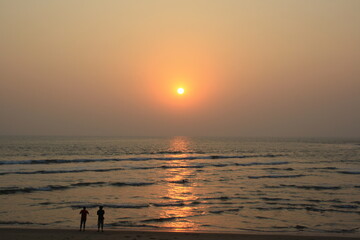 Fototapeta premium beautiful sunset in India