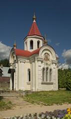Fototapeta na wymiar Chapel of St. George Victorious at Nikolskaya street in Myshkin. Russia