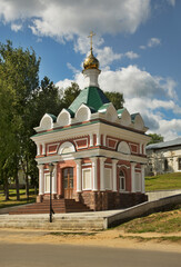 Fototapeta na wymiar Chapel of St. Nicholas Wonderworker in Myshkin. Russia
