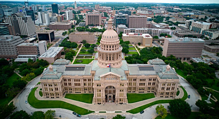 The Capitol in Texas photo from the drone. general plan
