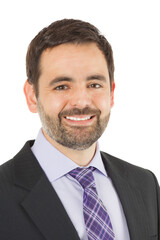 Handsome Young Businessman Portrait - Isolated