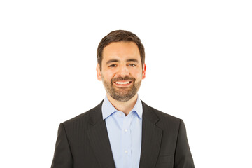 Handsome Young Businessman Portrait - Isolated