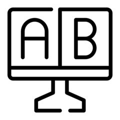 Ab Testing vector icon simple