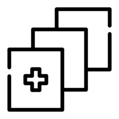 Layer icon simple with outline style