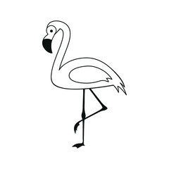 Pink Flamingo icon vector set. Pink Flamingo Crown illustration sign collection. Tropical Animal symbol or logo.