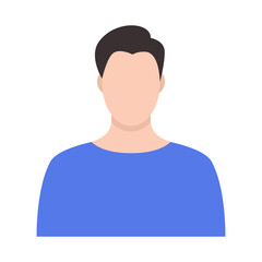 Male person default profile. No face. Vector illustration.