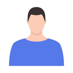 Default male user profile icon. Vector illustration.