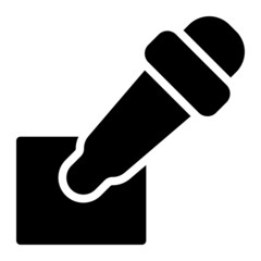 Eyedropper icon simple with black color