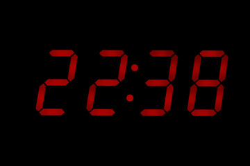 eighties fluo yellow alarm clock digits overlay