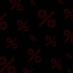 Red halftone percent pattern background.