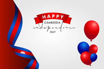 Cambodia Independence Day Design Background For Greeting Moment