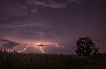 Lightning during the storm