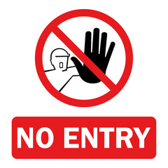 Do not touch, do not enter Vector illustration
