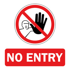 Do not touch, do not enter Vector illustration