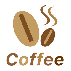 This is an illustration of coffee beans and coffee bean taste letters.