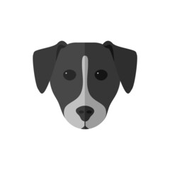 Flat design icon Dog. Illustration. Vector illustration