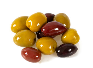 tasty olives isolated on white background