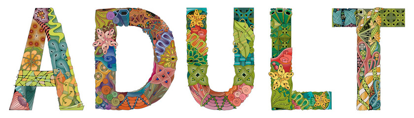 ADULT. Vector decorative zentangle object
