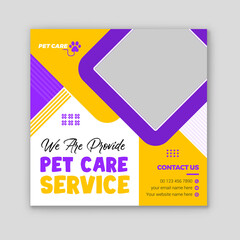 Pet Care Social Media Post Template